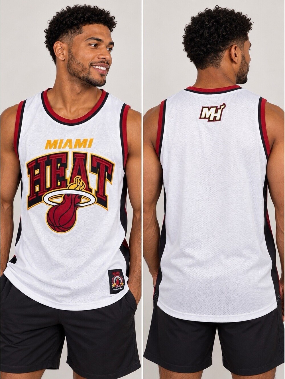 Ultra Game Miami Heat Men’s L White NBA Basketball Muscle Tank Top NWT